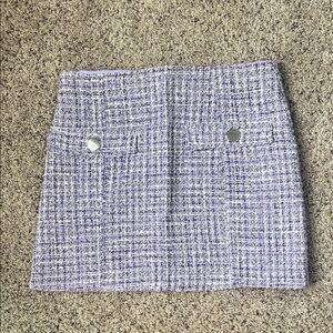 Zara Purple Tweed Mini Skirt